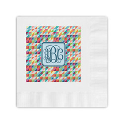 Retro Triangles Coined Cocktail Napkins (Personalized)