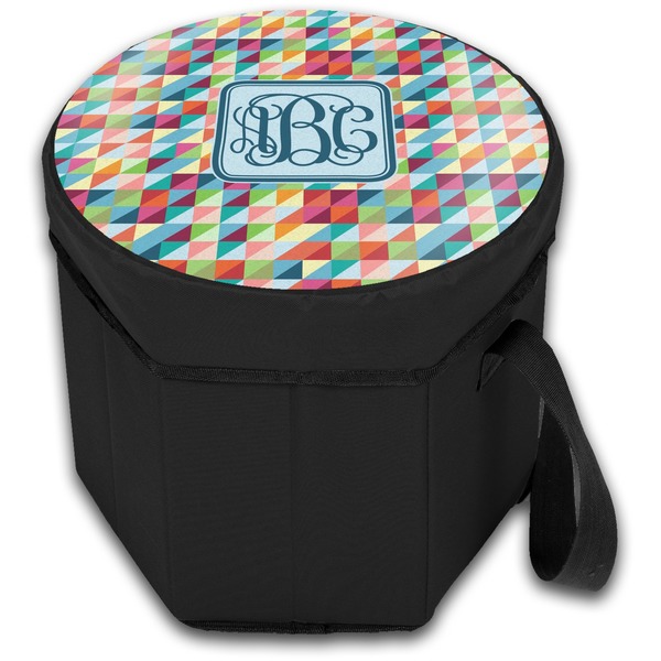 Retro Triangles Collapsible Personalized Cooler & Seat (Closed)
