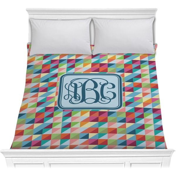 Custom Retro Triangles Comforter - Full / Queen (Personalized)