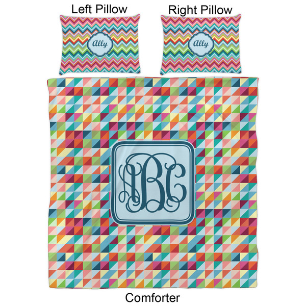 Retro Triangles Comforter Set - Queen - Approval