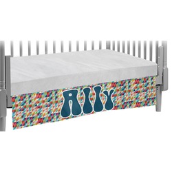 Retro Triangles Crib Skirt (Personalized)