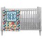 Retro Triangles Crib Comforter / Quilt (Personalized)