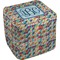 Retro Triangles Cube Poof Ottoman (Top)