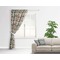 Retro Triangles Curtain With Window and Rod - in Room Matching Pillow