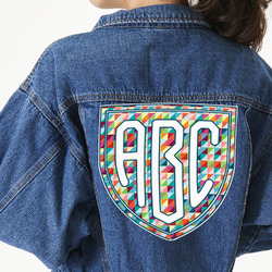 Retro Triangles Twill Iron On Patch - Custom Shape - 3XL (Personalized)