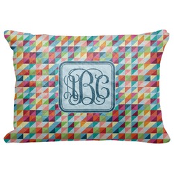 Retro Triangles Decorative Baby Pillowcase - 16"x12" (Personalized)