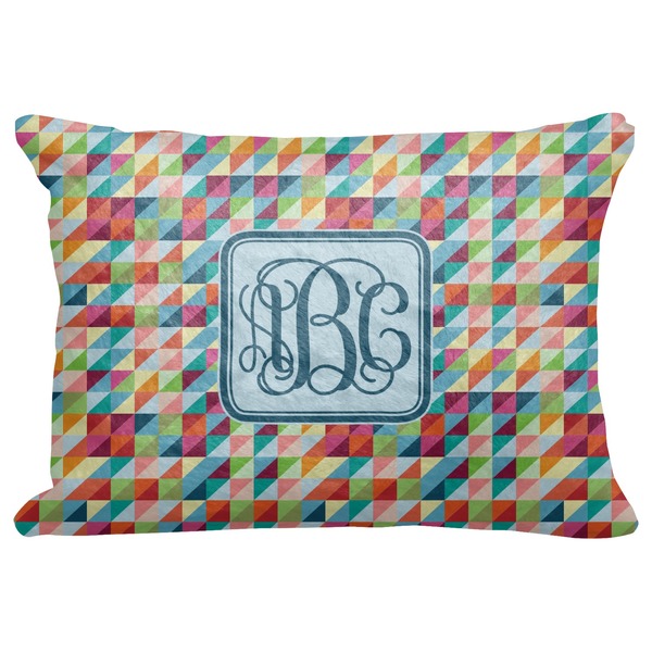 Custom Retro Triangles Decorative Baby Pillowcase - 16"x12" (Personalized)