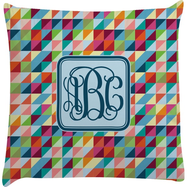 Custom Retro Triangles Decorative Pillow Case (Personalized)
