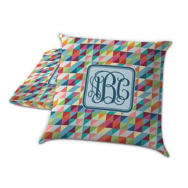 Retro Triangles Decorative Pillow Case - TWO