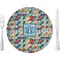 Retro Triangles 10" Glass Lunch / Dinner Plates - Single or Set (Personalized)