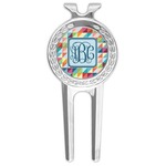 Retro Triangles Golf Divot Tool & Ball Marker (Personalized)