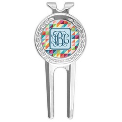 Retro Triangles Golf Divot Tool & Ball Marker (Personalized)