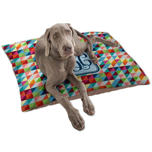 Retro Triangles Dog Bed - Large LIFESTYLE