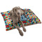 Retro Triangles Dog Bed - Large LIFESTYLE