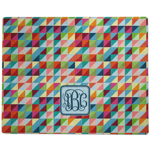 Retro Triangles Dog Food Mat - Large without Bowls