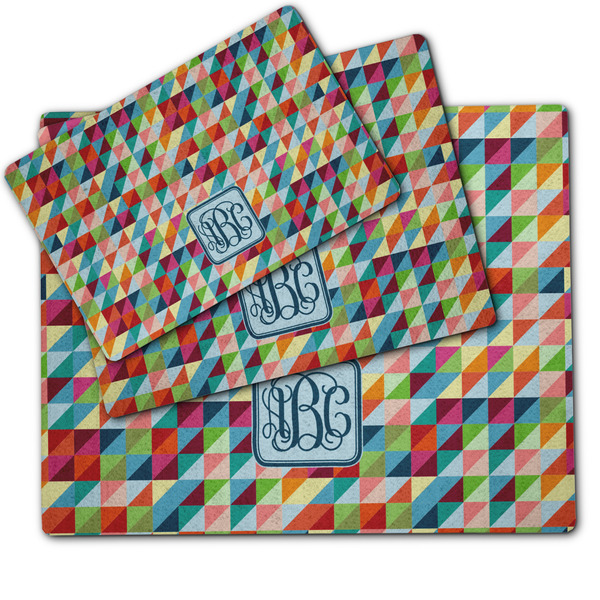 Retro Triangles Dog Food Mat - MAIN (sm, med, lrg)