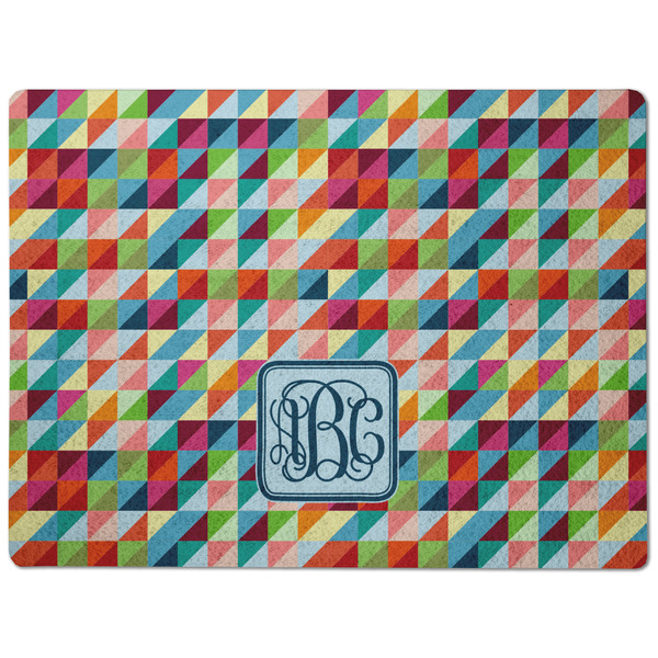 Retro Triangles Dog Food Mat - Medium without bowls