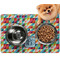 Retro Triangles Dog Food Mat - Small LIFESTYLE