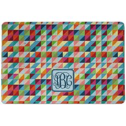Retro Triangles Dog Food Mat w/ Monogram