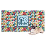 Retro Triangles Dog Towel (Personalized)