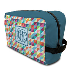 Retro Triangles Toiletry Bag / Dopp Kit (Personalized)