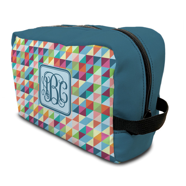 Custom Retro Triangles Toiletry Bag / Dopp Kit (Personalized)
