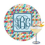 Retro Triangles Printed Drink Topper - 3.25" (Personalized)