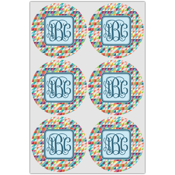 Retro Triangles Drink Topper - XLarge - Set of 6