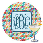 Retro Triangles Printed Drink Topper - 3.5" (Personalized)