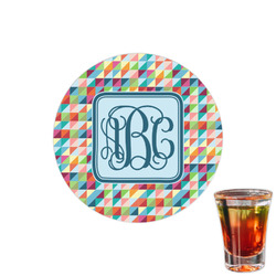 Retro Triangles Printed Drink Topper - 1.5" (Personalized)