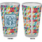 Retro Triangles Pint Glass - Full Color - Front & Back Views