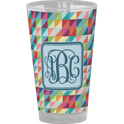 Retro Triangles Pint Glass - Full Color (Personalized)