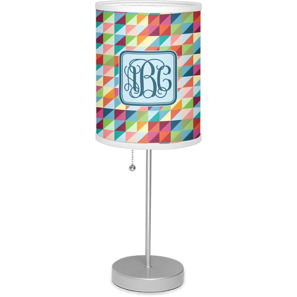 Custom Retro Triangles 7" Drum Lamp with Shade Polyester (Personalized)