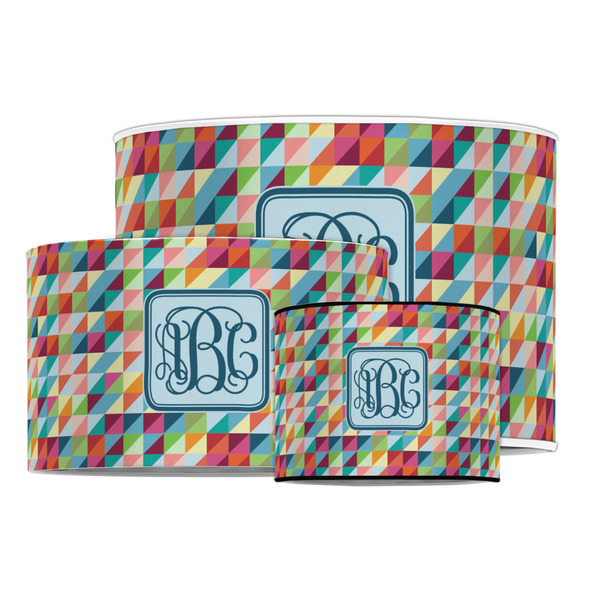 Retro Triangles Drum Lampshades - MAIN