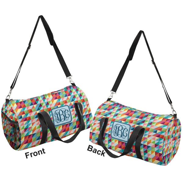 Retro Triangles Duffle bag small front and back sides