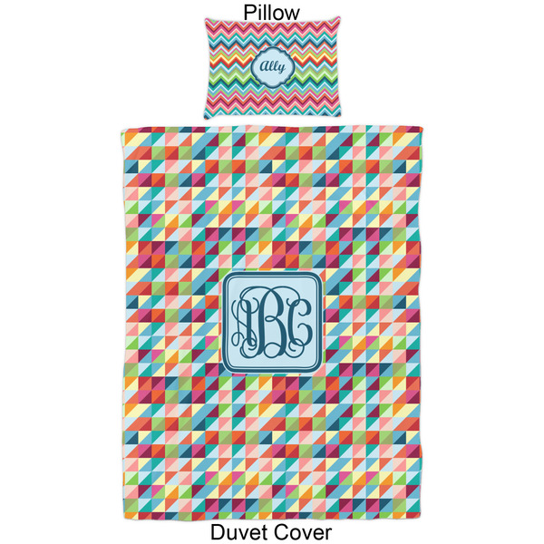 Retro Triangles Duvet Cover Set - Twin - Approval