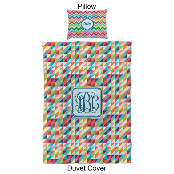 Retro Triangles Duvet Cover Set - Twin XL - Approval