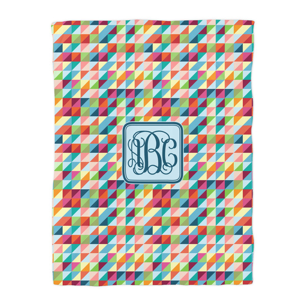 Retro Triangles Duvet Cover - Twin - Front