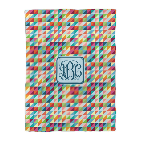 Retro Triangles Duvet Cover - Twin XL - Front