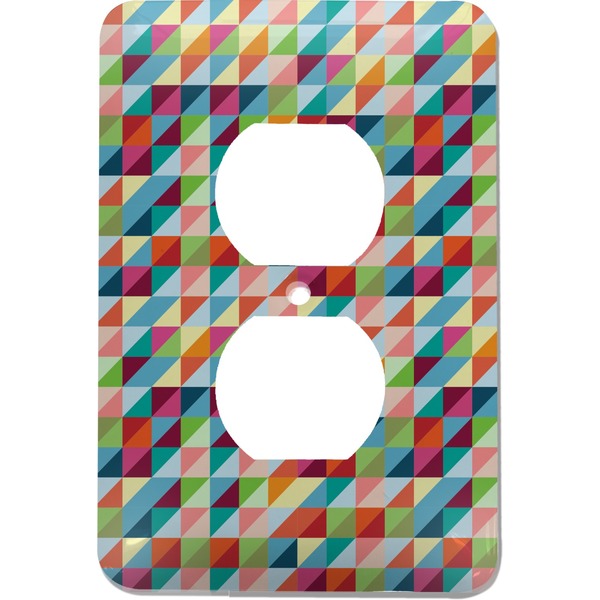 Custom Retro Triangles Electric Outlet Plate