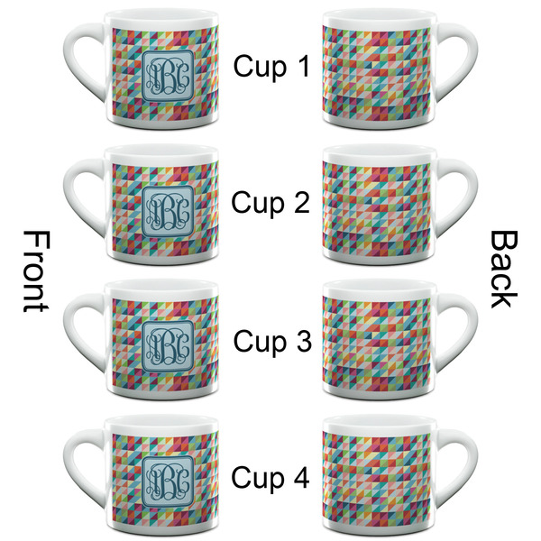 Retro Triangles Espresso Cup - 6oz (Double Shot Set of 4) APPROVAL
