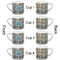 Retro Triangles Espresso Cup - 6oz (Double Shot Set of 4) APPROVAL
