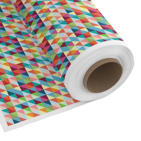 Custom Retro Triangles Fabric by the Yard - Copeland Faux Linen