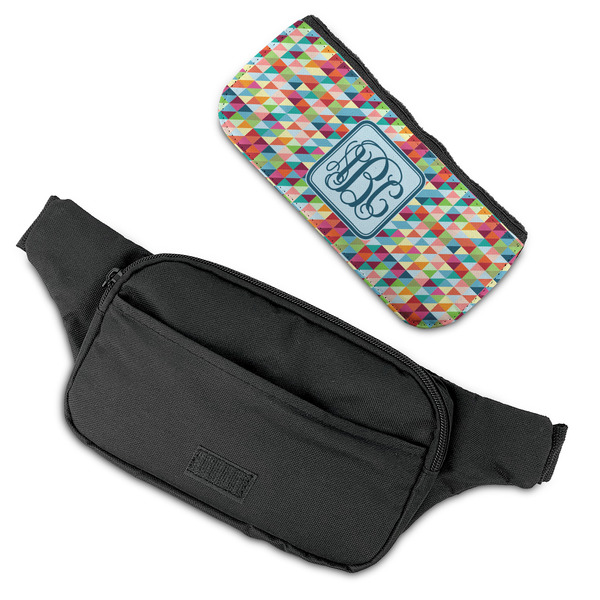 Retro Triangles Fanny Packs - FLAT (flap off)