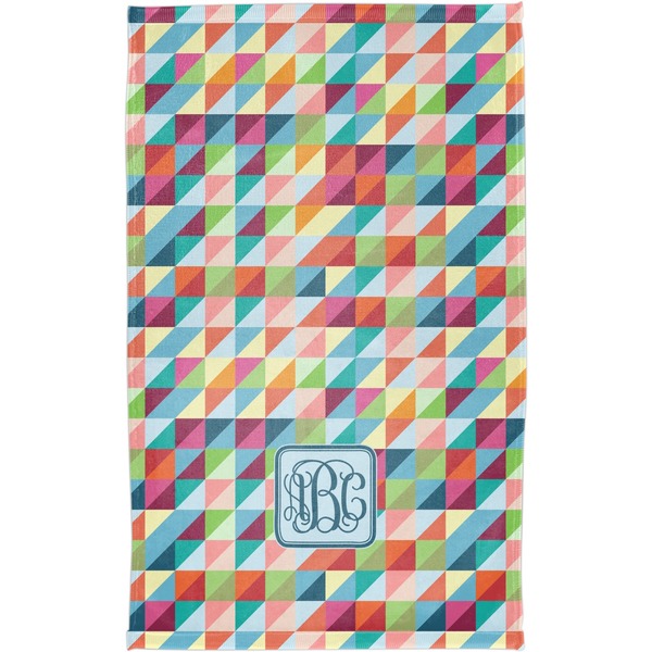 Retro Triangles Finger Tip Towel - Full View