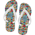 Retro Triangles Flip Flops - Large (Personalized)