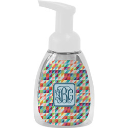 Retro Triangles Foam Soap Bottle - White (Personalized)