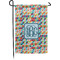 Retro Triangles Small Garden Flag - Single Sided w/ Monograms
