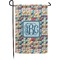 Retro Triangles Small Garden Flag - Double Sided w/ Monograms