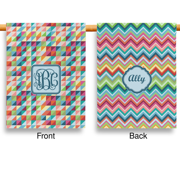 Retro Triangles Garden Flags - Large - Double Sided - APPROVAL